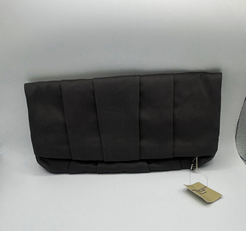 American Eagle Outfitters Gray Foldable Cosmetic Bag, Zipper Closure 11x7"
